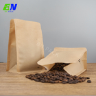 PE / PE Plastic Flat Bottom Recyclable Bag Coffee Packaging Dengan Pencetakan Khusus