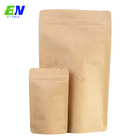 100% Biodegradable Tanpa Stok Cetak Brown Kraft Paper Pouch Tas Kemasan Food Grade