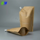 Jus Kustom Bir Plastik Aluminium Foil Cerat Tas PE 2oz 3oz Kemasan Eco Stand Up Pouch Dengan Cerat