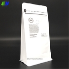 250gr Matte White Square Bottom Custom Coffee Bag dengan Valve dan Ziplock