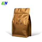 Flat Bottom Foil Coffee Bag Kemasan Aluminium Stand Up Pouch Coffee Bag Packaging