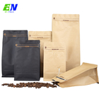 250g 500g 1kg 5lb Kraft Paper Coffee Bags Kemasan Kacang Bawah Persegi