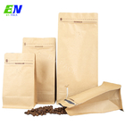 250g 500g 1kg 5lb Kraft Paper Coffee Bags Kemasan Kacang Bawah Persegi