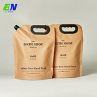 Ramah Lingkungan Kraft Paper Spout Pouch Shampoo Refill Bag Liquid Packaging Pouches